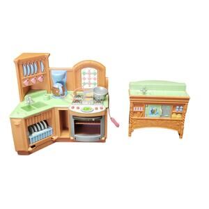 Fisher Price Loving Family Dollhouse Kitchen Appliances Stove Sink Counter Setup